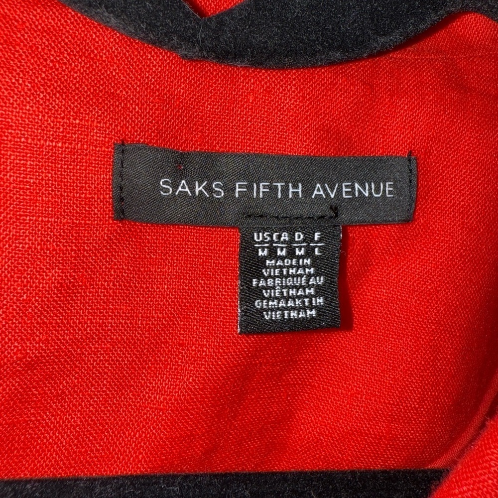 Saks Fifth Avenue Red Jacket Brand NWOT - Picture 3 of 14